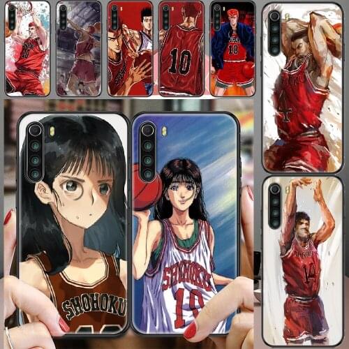Slam dunk Anime Phone case For Xiaomi Redmi Note 7 7A 8 8T 9 9A 9S K30 Pro Ultra black 3D cover fashion cell cover soft back
