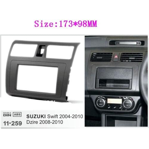 Double 2 Din Car Radio frame Fascia for 2009 SUZUKI SWIFT Dash Mount DVD Frame Auto Stereo Adaptor