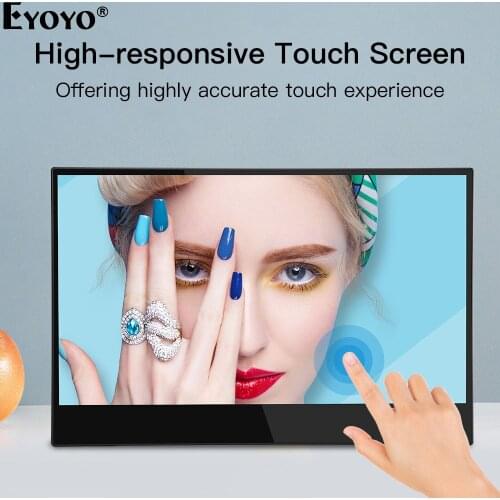 Eyoyo EM13T 13.3" Portable Touch Gaming Monitor 1920x1080 IPS FHD USB C HDMI Second screen Display For PS4 Xbox Laptop Nintendo