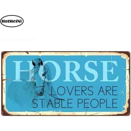 HotMeiNi 13cm x 6.5cm for Horse Lovers Are Stable People Sign Car Stickers Vinyl Sunscreen RV VAN JDM Car Graphics Anime Sign