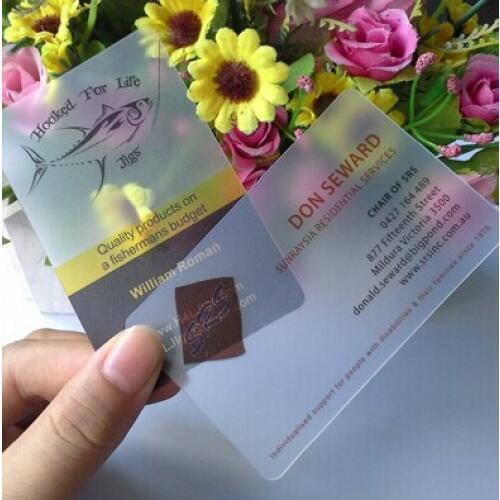 Customized/ custom Plastic Transparent clear business card/PVC name cards printing vip credit business cards