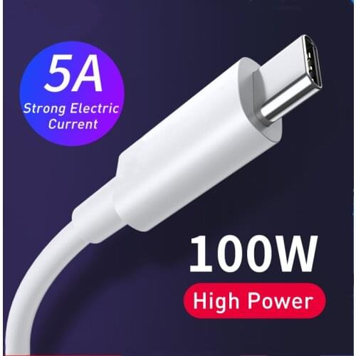 USB Type C to USB C Cable for Samsung Galaxy S9 PD 100W Fast Charger Cable for Macbook Support Quick Charging 4.0 USB quick Cord