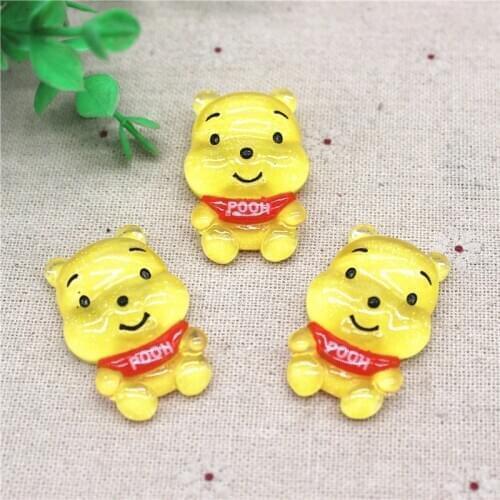 10pcs 39*25mm cute resin animal bear flat back cabochon for DIY crafts scrapbooking,RC11019