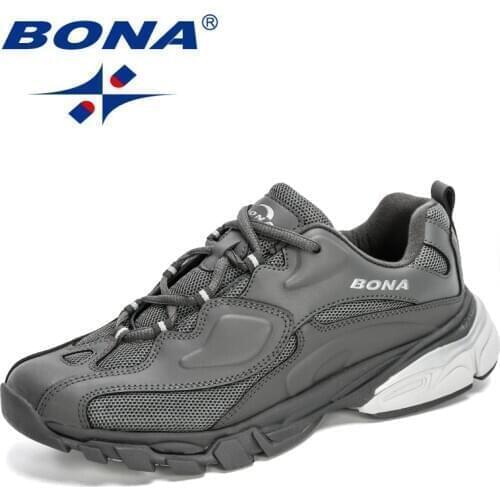 BONA 2020 New Arrival Running Shoes Comfortable Breathable Mesh Sneakers Men Outdoor Non-Slip Walking Footwear Sports Shoes Man