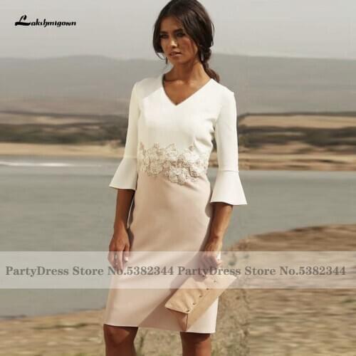 Lakshmigown Short Satin Evening Dress for Mother Of The Bride Wedding Party Summer 2020 Sexy Women Cocktail Dresses