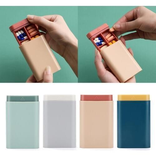 Mini 6 Slots Moisture-proof Box Pill Cases Splitters Travel Vitamin Tablet Drug Dispenser Storage Container Organizer
