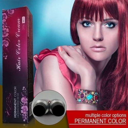 Mokeru 100ml Professional Natural Red Unisex Hair Dye Cream Purple Hair Color Permanent Paint For Hair Dying