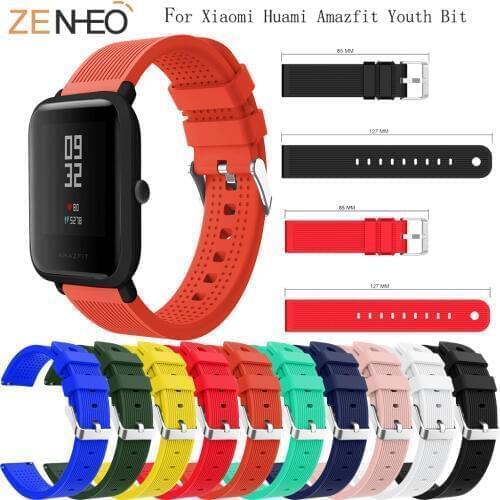 Soft Silicone For Huami Amazfit Bip Youth Watchband Replace For Xiaomi Huami Bip BIT PACE Lite Youth Band Bracelet Strap 20mm