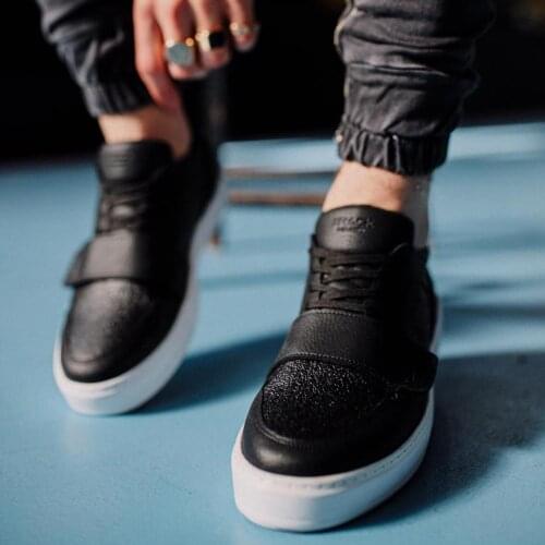 Knack Günlük Ayakkabı 999 Siyah (Beyaz Taban) Türkiye'de Kaliteli Üretim Ve Hızlı Kargo Şık Tasarım Günlük Giyim İndirim