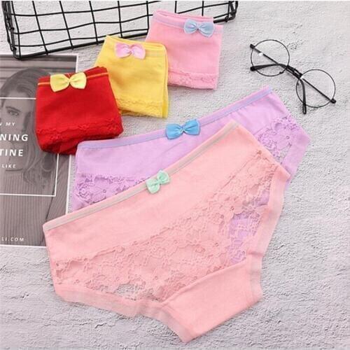 2019 NEW 4Pcs/Lot Cute Girl Panties Underwear Briefs Cotton Lingerie Soft Comfortable Panty TWY-816-4p