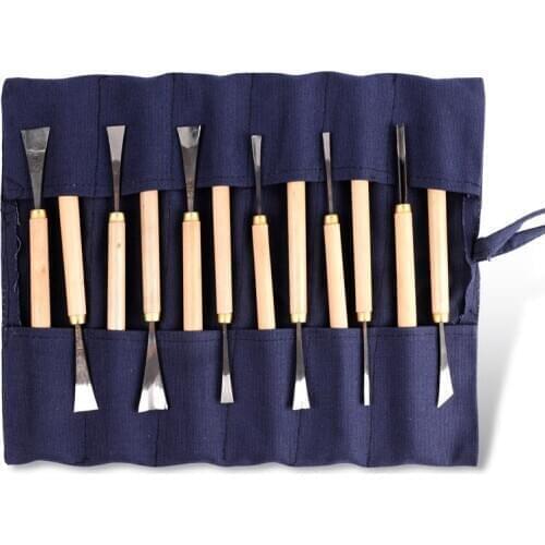 Wood Carving Knives 12pcs Set High-Carbon Steel Root Blanking Tools for Carpenter DIY Woodworking Carving Tools