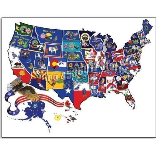 Maps Patriotic 5D Diy Diamond Painting Cross Stitch Diamond Embroidery America the Beautiful Hobbies Crafts Diamond Mosaic Kits