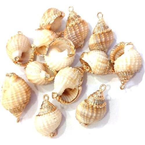 Natural shell Conch shape Pendants Exquisite charms for Jewelry Making DIY Bracelet earring Necklaces Accessories 12x40-16x30mm