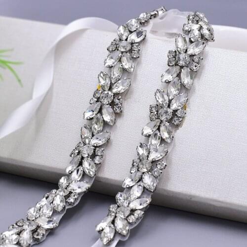 S16 Rhinestone Wedding Belts Bridal Bridesmaid Dress Accessories Belt Women Prom Evening Dresses Sash Female Jewelry Sash