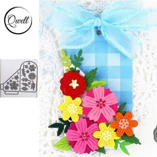QWELL Tag Flower Metal Cutting Dies for Scrapbooking and Card Making Paper Embossing Craft New 2019 die cuts