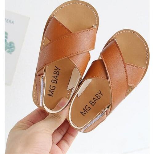 2021 hot Boy summer Fashion Open toe Sandals child classic cross belt Soft bottom non-slip shoes Childrens beach shoes 21-30