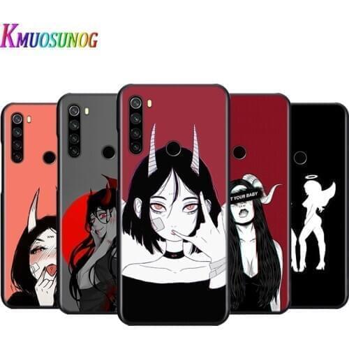 Silicone Cover Sexy Devil Woman For Xiaomi Redmi Note 9 9S Pro Max 8T 8 7 6 5 Pro 5A 4X 4 Phone Case Coque