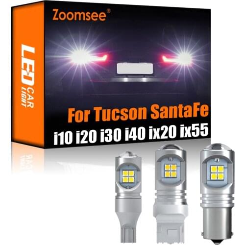 Zoomsee 2Pcs White Reverse LED For Hyundai i10 i20 i30 i40 ix20 ix35 ix55 Tucson Santafe Canbus Exterior Backup Light Tail Bulb