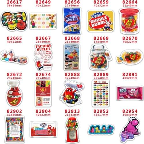 DIY Craft Supplies Sewing Accessories Cartoon Candy Printed Planar Resins Mold 30 Pieces. PR-26617