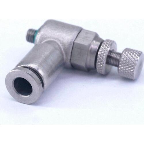 Tube 6mm*M5 304 Stainless Speed Regulating Valve Pneumatic Elbow Quick Fitting Anticorrosion Antioxidation