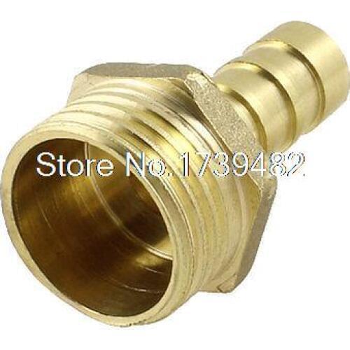 1/2" NPT Thread 10mm Air Pneumatic Hose Barb Fitting Brass Coupling