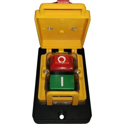 2Pcs KJD12 16A 250V 4-Pin Start Stop No Volt Release Push Button Switch NVR Common to Woodshop and Metalwork Machines