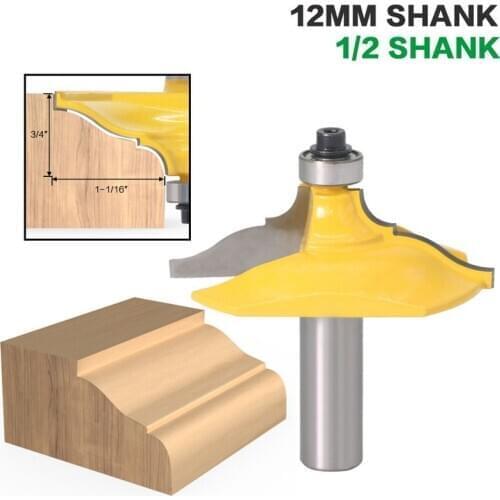 1Pcs 12.7mm Shank Round Corner Knife Door Front Edging Router Bit Trimming Wood Milling Cutter for Woodwork Cutter Power Tools