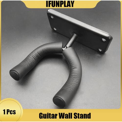 1 Pcs Guitar Hanger Hook Holder Wall Mount Stand Rack Bracket Display Fits Most Guitar Bass Easy To Install+Screws