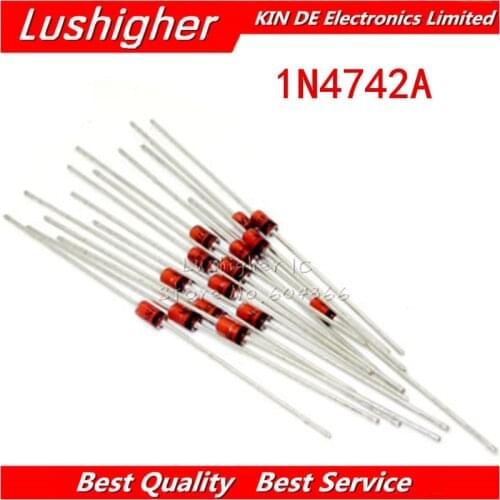 100PCS 1N4742A 1W 12V 1N4742 DO-41 Zener Diode