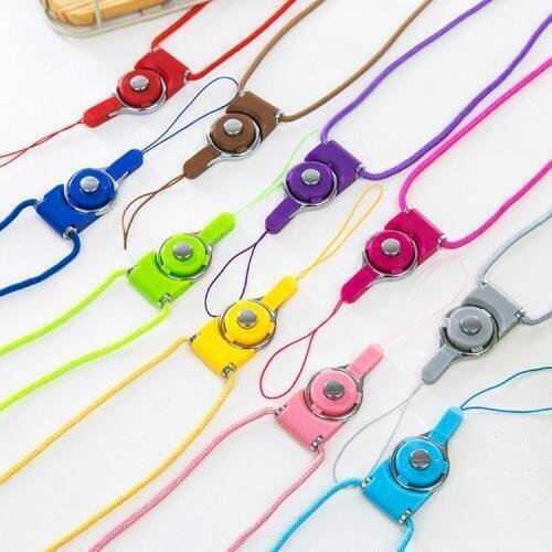 100PCS/lot Cell Phone Hanging Strap Mobile Phone Datachable Neck Straps Flexible Sling Necklace Rope For iPhone 8 7 6 6s Samsung