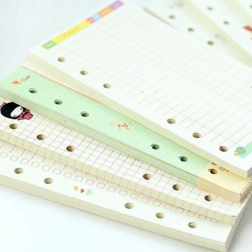 45 Sheets Notebook Filler Paper A5/A6 6 Holes Spiral Inner Pages Chancery Weekly Monthly Planner Memo Schedule Notes Stationery