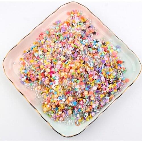 50g/lot Mixed Cute Cartoon Polymer Clay Sprinkles for Slime Filling Material Beads Crafts DIY Nail Art Decoration