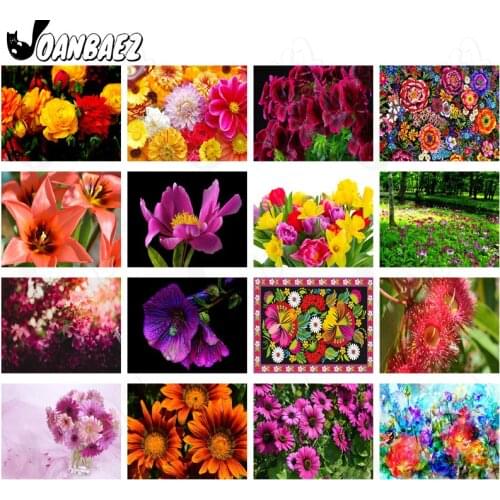 Diamond Painting Fresh Flowers Chrysanthemum 5D Diy Peony Lily Wall Art Sticker Diamond Embroidery Room Home Decoration Gift