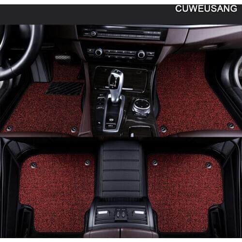 CUWEUSANG Custom Car floor mats for Cadillac Escalade SRX CTS ATS CT6 XT5 CT6 ATSL XTS SLS car accessories foot mats styling