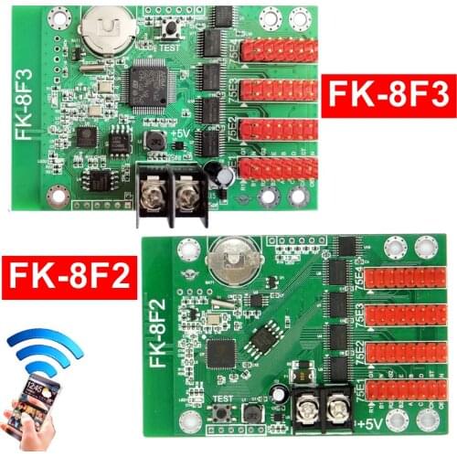 FK-7F2 wifi full color LED control card USB asynchronous led controller with 2*hub75 port 768*32 pixels for P3,p4,p5,p10 module