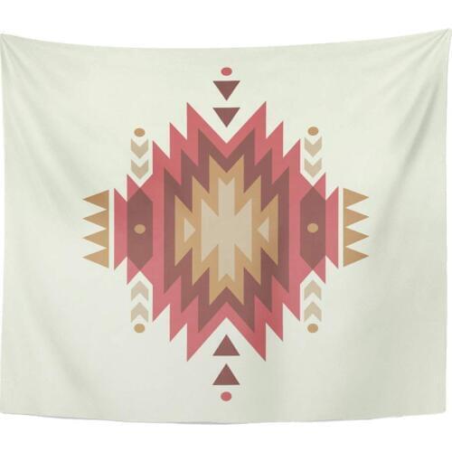 Red Native Colorful Ethnic Pattern American Navajo Tapestry for Bedroom Living Bedspread Room Dorm Decorations 50x60 Inches