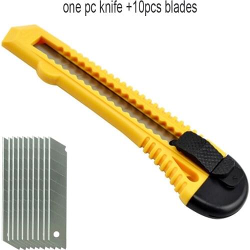 Retractable Utility Knife Manual-Lock Graphic Knife Stainless Steel School Chancery Office Stationery Supplies Paper Cutter