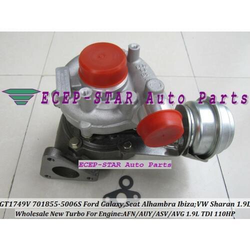 GT1749V 701855 701855-0006 701855-0004 701855-0002 Turbo For Ford Galaxy For Volkswagen VW Sharan AFN AUY AVG ASV 1.9L TDI 110HP