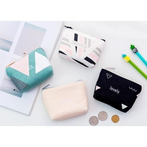 Hot Cute Small Coin Wallet Canvas Zipper Coin Bag Purses Female Kids Girls Coin Money Change Hand Purses Coin Pouch Pencil Case