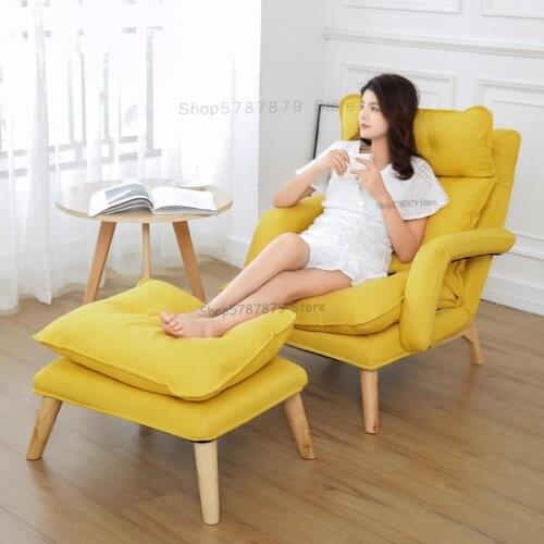 Lazy sofa balcony lounge chair Japanese recliner multifunctional folding single sofa chair bedroom room small sofa