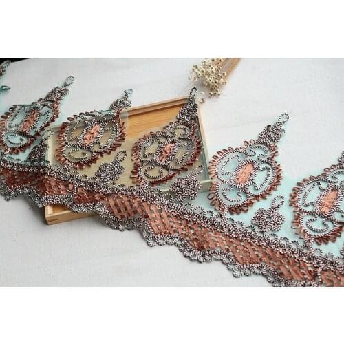 5 Color Lace Trim High Quality Wedding Lace Ribbon Embroidered Retro Lace Bridal 12.21'' Wide 1 Yard