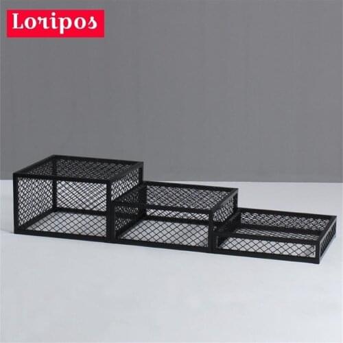 Clothing Store Metal Square Case Black Platform Model Floor Stand Shoe Display Window Display Prop White Paint Booths Box Stand