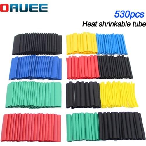 Color environmental protection heat shrinkable tubing PE heat shrinkable tube insulated heat shrinkable tube set 164 328 530pcs