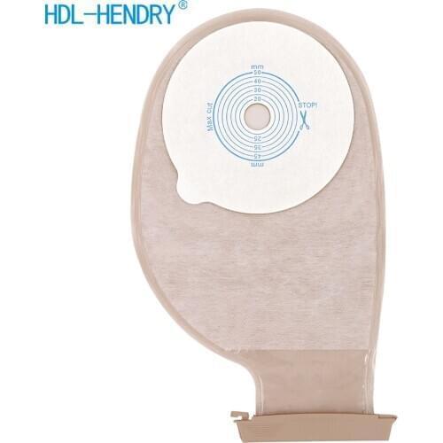 10 Pcs Colostomy Bags Disposable 50 mm Cut Pouches for Stoma One Piece Ostomy Bags EVOH Pouches Clips Closure Colostomy Bag