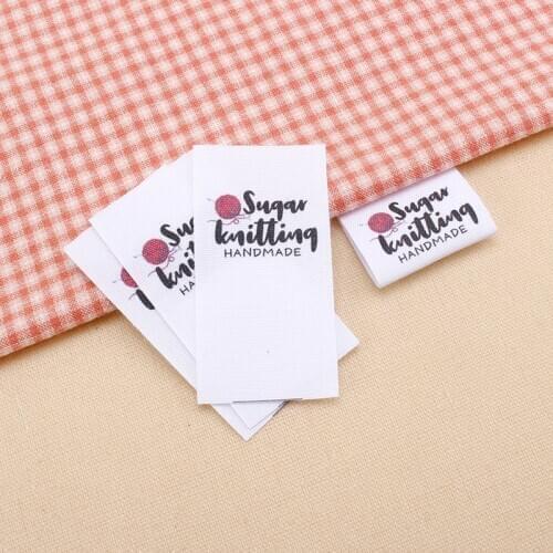 Custom Clothing Labels - Name Tags , Personalized Brand, Cotton printed labels, Handmade Labels, knitting (MD0321)
