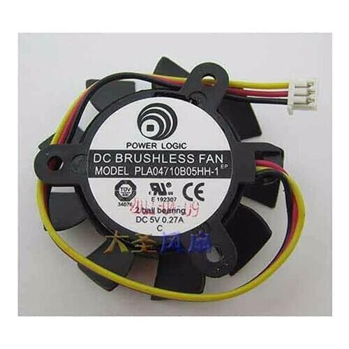 Power Logic PLA04710B05HH-1 DC 5V 0.27A 37 mm Dia. 25mm c.t.c 3-Wire