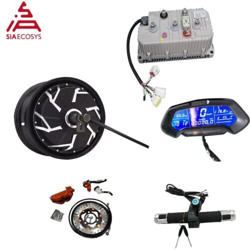 QS motor 12inch 260 5000W 45H V4 72V 90KPH conversion kits with kelly sine wave controller