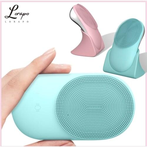 Facial Cleaning Brush Silicone Sonic Cleaner Facial Massager Vibration Massage Deep Cleansing Pores Skin Care Pore Cleanser