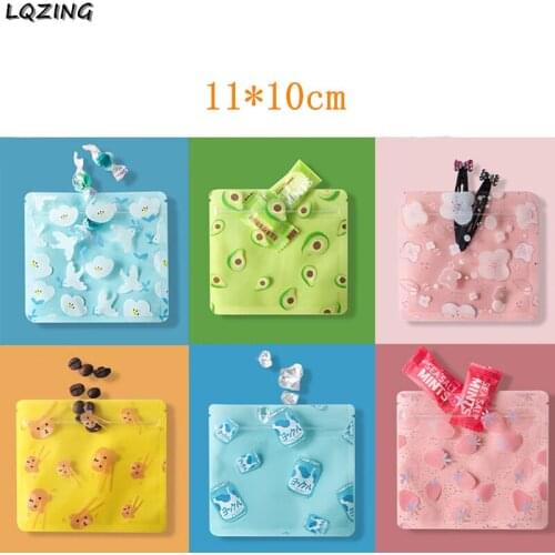 Cute Sweets Cookie Gift Bag Ziplock Holder Biscuit Hand Made DIY Christmas Plastic Packaging Bags Decorating Baking Supplies