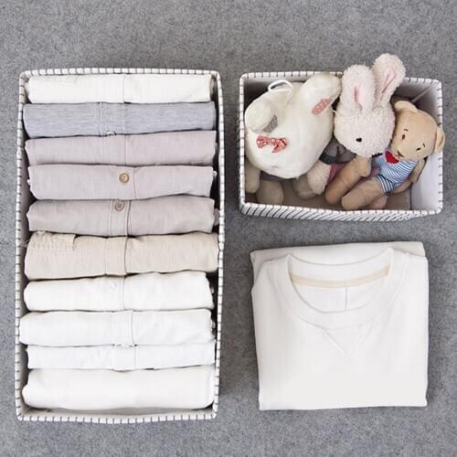 Collapsible Underwear Storage Box Household Foldable Clothing Storage Box Space-Saving Wardrobe Drawer Finishing Container